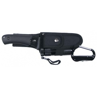 Conjunto de faca e canivete MFH com lanterna LED, preto