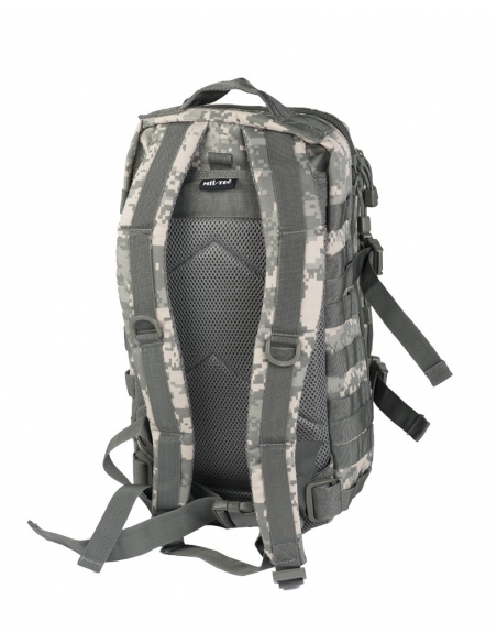 Compre a mochila tática militar digital MilTec US Assault SM de 20 litros com fecho frontal em velcro.