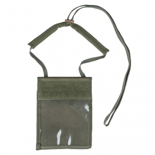 Porta-documentos MilTec com pescoço verde