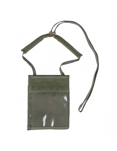 Porta-documentos MilTec com pescoço verde