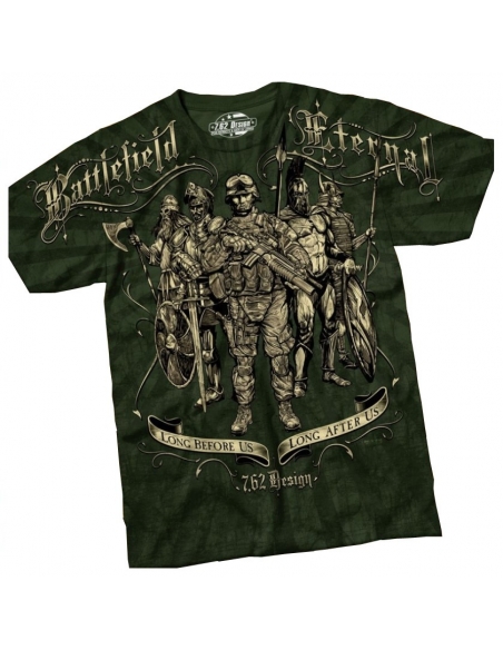 Camiseta verde Battlefield 7.62 Design