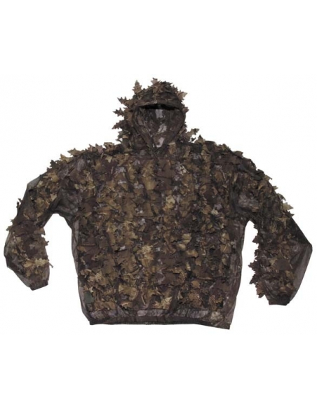 Traje de camuflagem MFH marrom-caçador com folhas