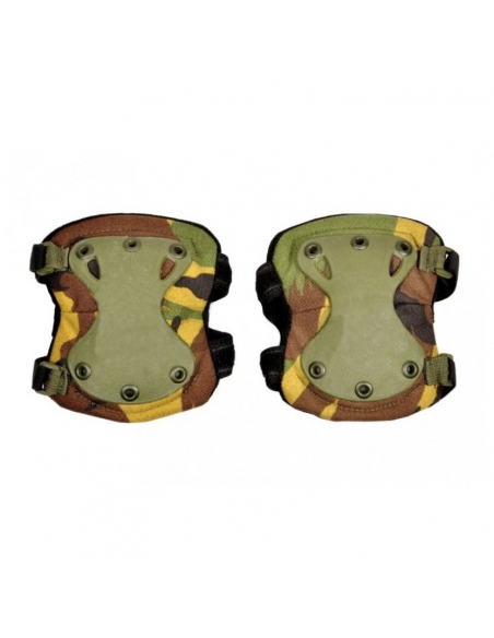 Cotoveleiras táticas militares XPD Woodland Claw Gear