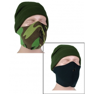 Máscara de proteção reversível de neoprene MilTec Woodland-Black