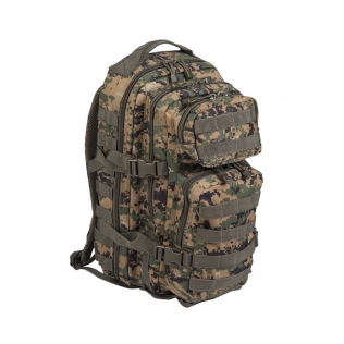 Mochila Tática Militar MilTec US Assault SM 20 Litros, Cor Woodland Digital