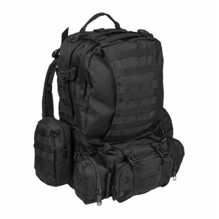 Mochila tática militar MilTec Defense preta de 36 litros