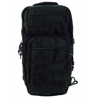 Bolsa de ombro tática MilTec One Strap Assault, tamanho grande, preta.