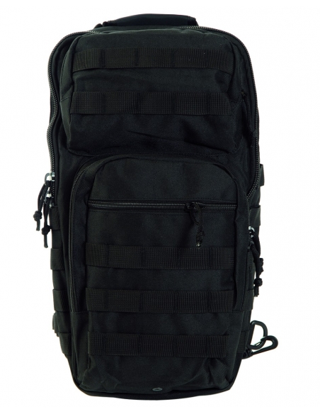 Bolsa de ombro tática MilTec One Strap Assault, tamanho grande, preta.