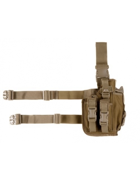 Coldre de coxa para pistola Invader Gear Coyote