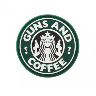 Patch de borracha 3D Guns and Coffee JTG