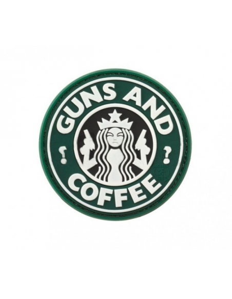 Patch de borracha 3D Guns and Coffee JTG