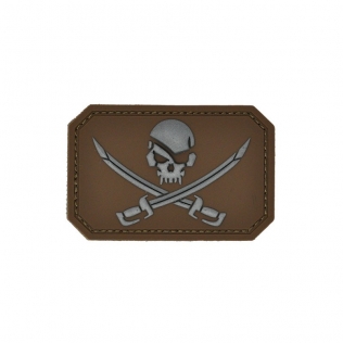 Patch de borracha 3D MilTec com estampa de crânio de coiote