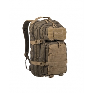 Mochila Tática Militar MilTec US Assault SM Ranger de 20 Litros - Verde e Coyote