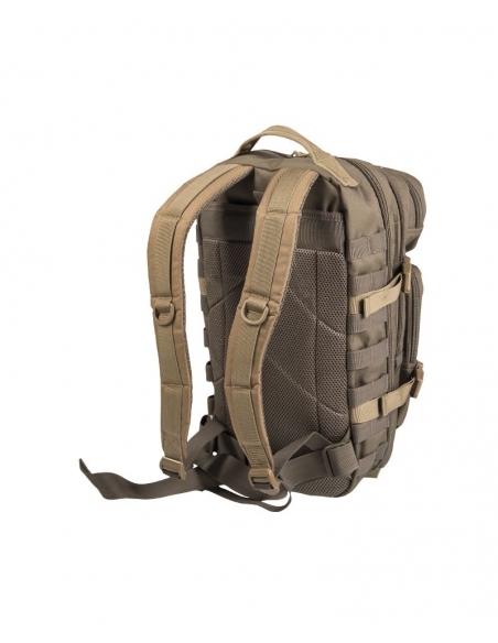 Compre a mochila tática militar MilTec US Assault SM Ranger de 20 litros nas cores verde e coyote.