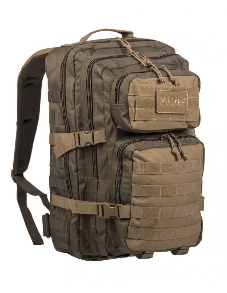 Mochila tática militar MilTec US Assault LG Ranger de 36 litros - Verde e Coyote