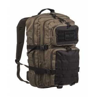 Mochila tática militar MilTec US Assault LG Ranger de 36 litros, verde e preta.