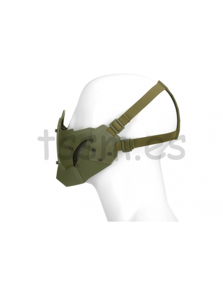 Compre a máscara tática Warrior Steel Half Pirate Arms verde oliva