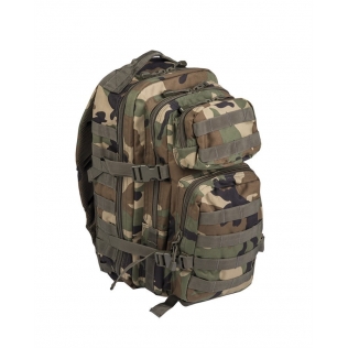 Mochila tática militar MilTec US Assault SM de 20 litros, cor Woodland.