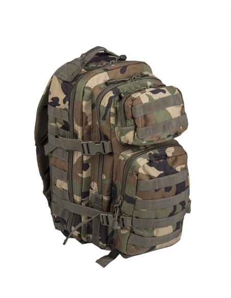 Mochila tática militar MilTec US Assault SM de 20 litros, cor Woodland.