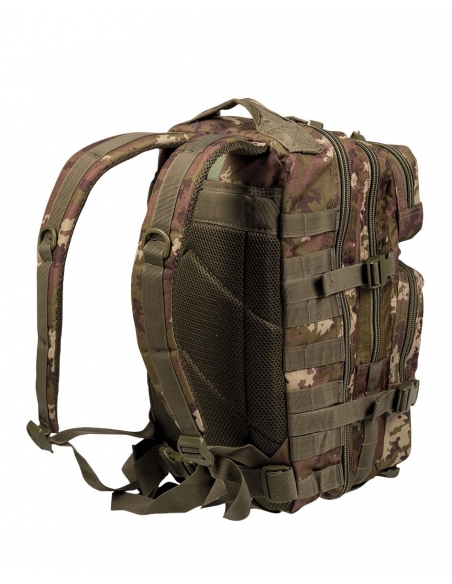 Compre a mochila tática militar MilTec US Assault SM Vegetato de 20 litros com fecho frontal em velcro.