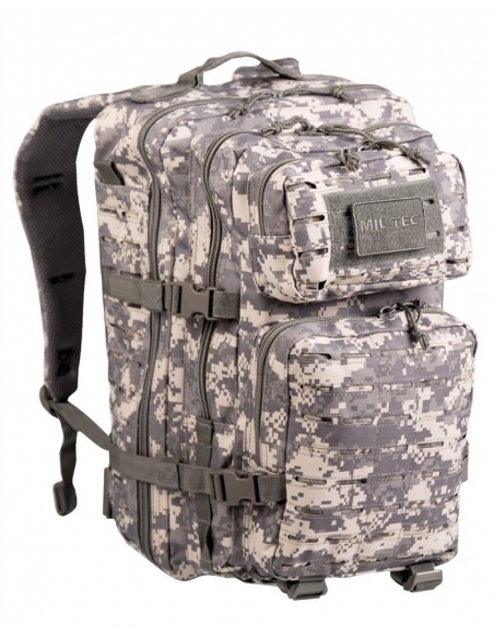 Mochila Tática Militar MilTec US Assault LG 36 Litros com Corte a Laser AT Digital