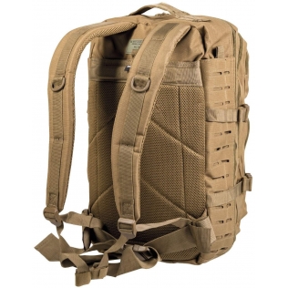 Mochila tática militar MilTec US Assault LG de 36 litros com corte a laser na cor coyote. 2