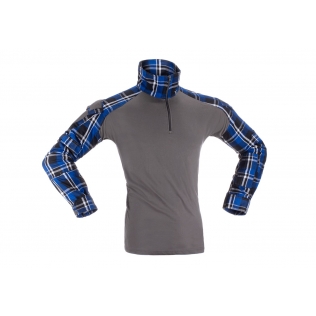 Camiseta de flanela Ubac Invader Gear Combat, xadrez azul