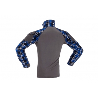 Camiseta de flanela Ubac Invader Gear Combat, xadrez azul 2