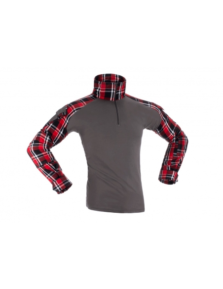Camiseta de combate xadrez vermelha Ubac Flannel Invader Gear