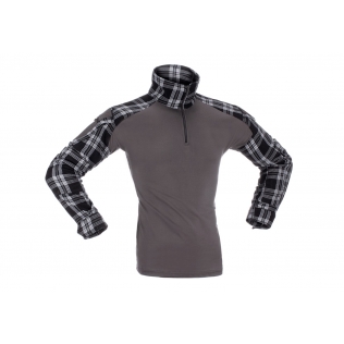 Camiseta de combate Ubac Flannel Invader Gear , xadrez preto