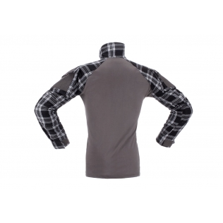 Camiseta de combate Ubac Flannel Invader Gear , xadrez preto 2