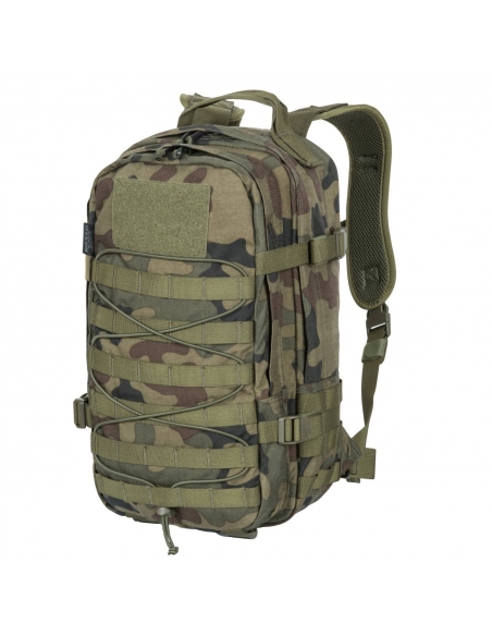 Mochila tática militar Helikon-Tex Raccoon MK2 de 20 litros, cor Woodland.