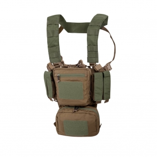 Colete Tático Helikon-Tex Mini Rig para Treinamento, nas cores Coyote e Verde Oliva