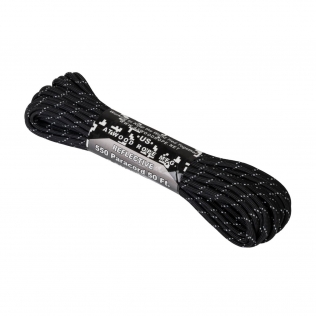Corda de paracord refletiva Helikon-Tex 550, 15 metros, preta