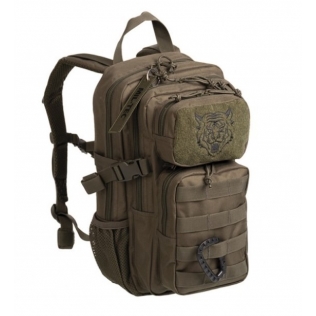 Mochila tática militar infantil MilTec US Assault, 14 litros, verde oliva.