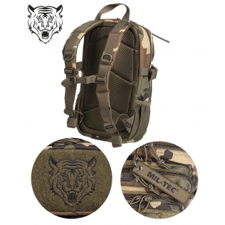 Mochila tática militar infantil MilTec US Assault Kids, 14 litros, cor Woodland. 2