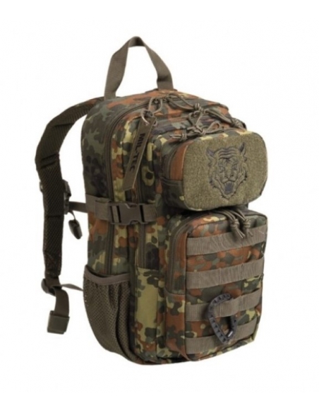 Mochila tática militar infantil MilTec US Assault, 14 litros, camuflagem Flecktarn