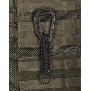 Chaveiro MilTec em paracord com mosquetão Molle, preto 2