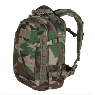 Mochila tática militar Direct Action Dragon Egg MK II de 25 litros, camuflagem Woodland.