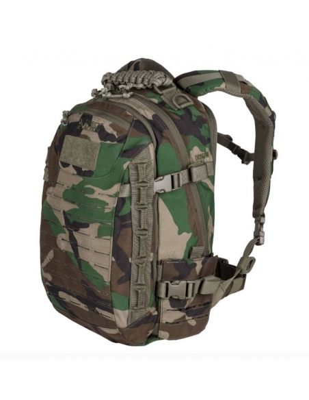 Mochila tática militar Direct Action Dragon Egg MK II de 25 litros, camuflagem Woodland.