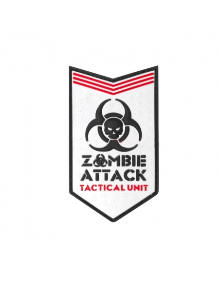 Patch de borracha 3D Ataque Zumbi Branco JTG