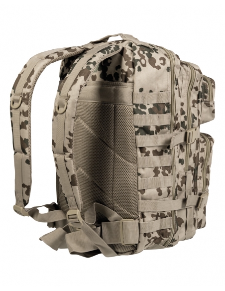 Compre a mochila tática militar MilTec US Assault LG de 36 litros com estampa camuflada tropical e fecho de velcro.