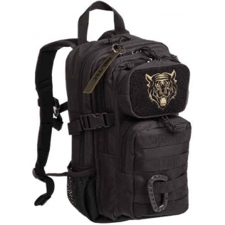 Mochila Tática Militar Infantil MilTec US Assault Kids, 14 Litros, Preta