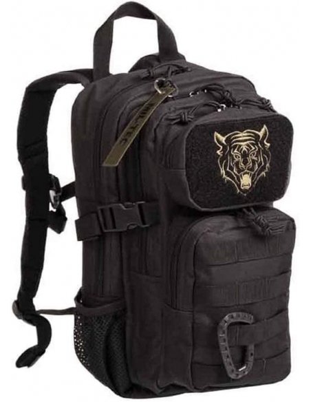 Mochila Tática Militar Infantil MilTec US Assault Kids, 14 Litros, Preta