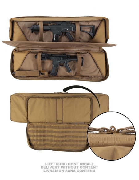 Compre o estojo tático duplo MilTec Coyote para 2 rifles.