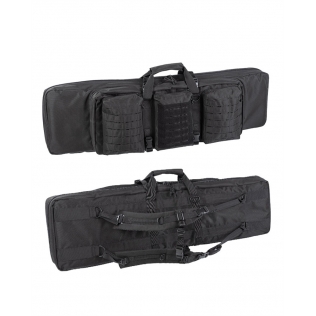 Estojo tático duplo preto MilTec para 2 rifles