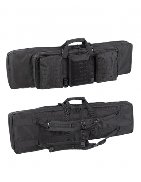 Estojo tático duplo preto MilTec para 2 rifles