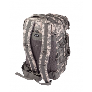 Mochila tática militar digital MilTec US Assault LG AT de 36 litros com velcro frontal 2