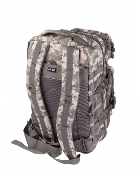 Compre a mochila tática militar digital MilTec US Assault LG de 36 litros com fecho frontal em velcro.