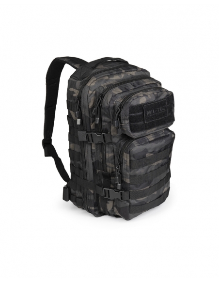 Mochila tática militar MilTec US Assault SM de 20 litros, camuflagem escura.